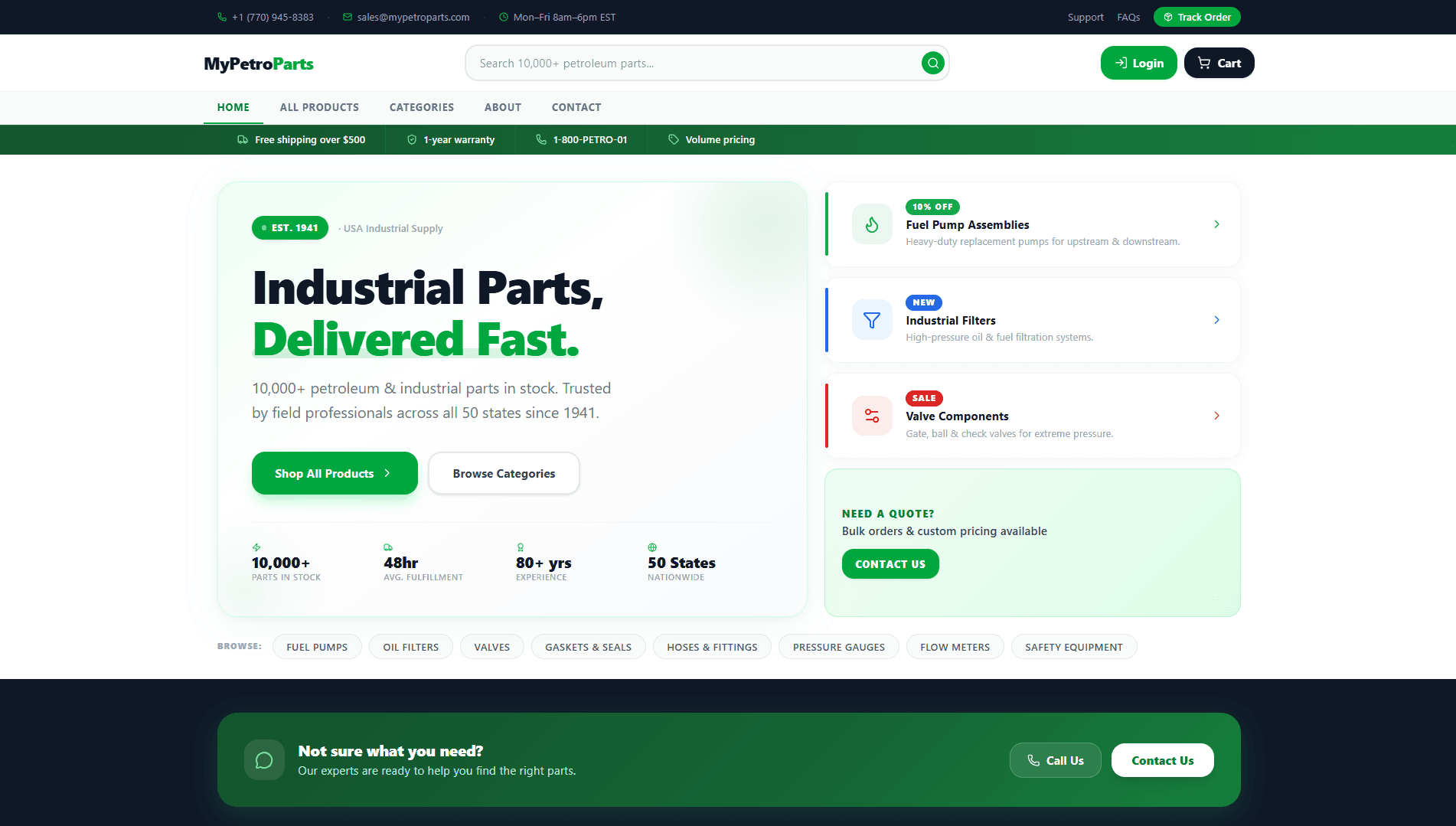 MyPetroParts — B2B E-commerce & Inventory screenshot
